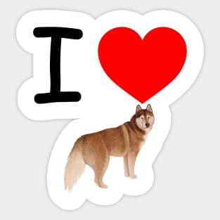 I Heart German Sheperd Sticker